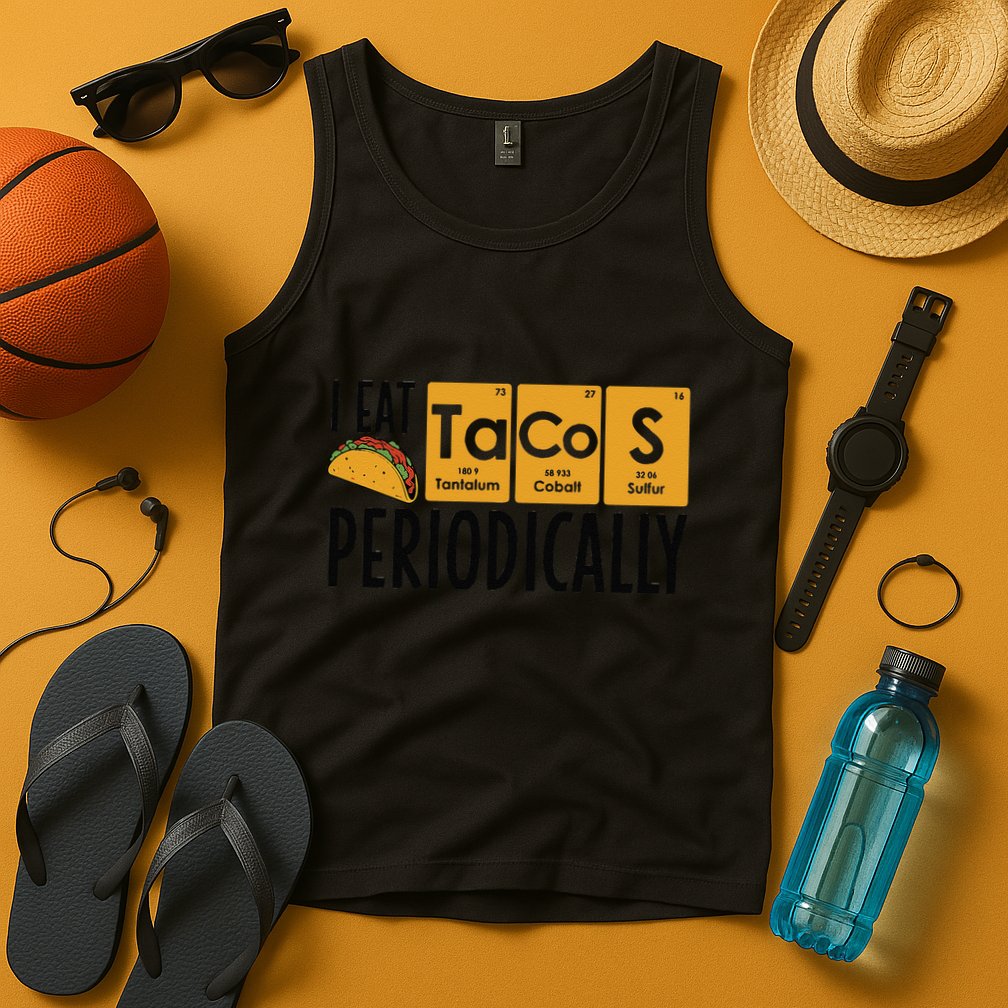 I Eat Tacos Periodically Science Taco Food Pun Taco Lovers Tank Top