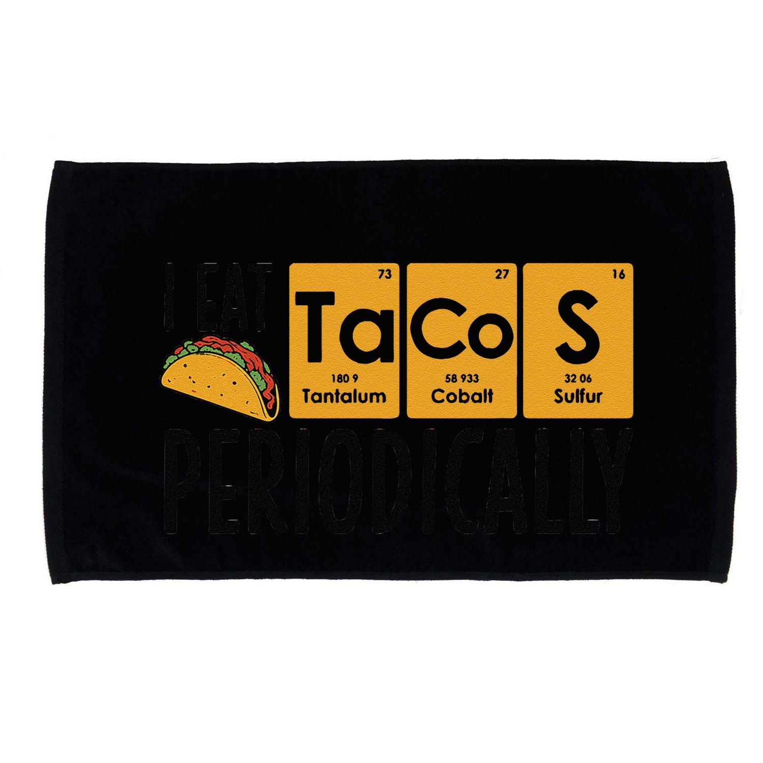 I Eat Tacos Periodically Science Taco Food Pun Taco Lovers Microfiber Hand Towel