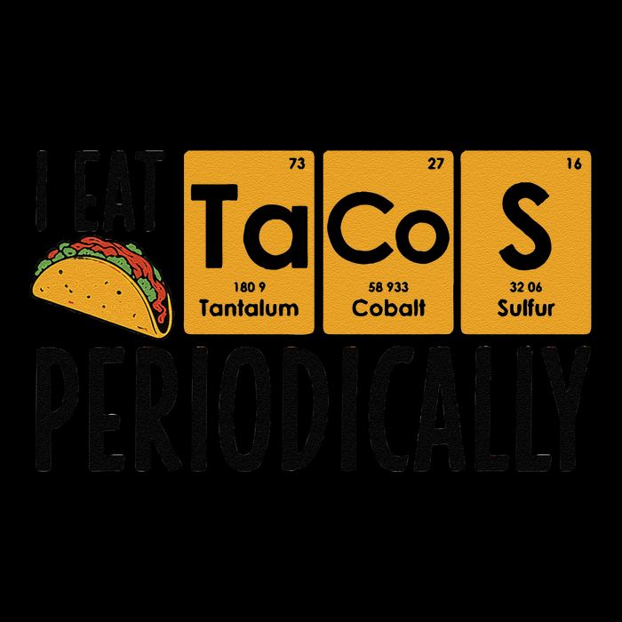 I Eat Tacos Periodically Science Taco Food Pun Taco Lovers Wool Snapback Cap