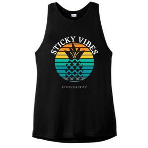 Ivf Embryo Transfer Day Pineapple Ladies PosiCharge Tri-Blend Wicking Tank