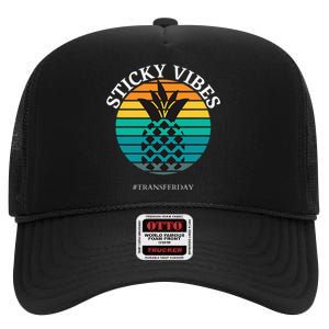 Ivf Embryo Transfer Day Pineapple High Crown Mesh Back Trucker Hat