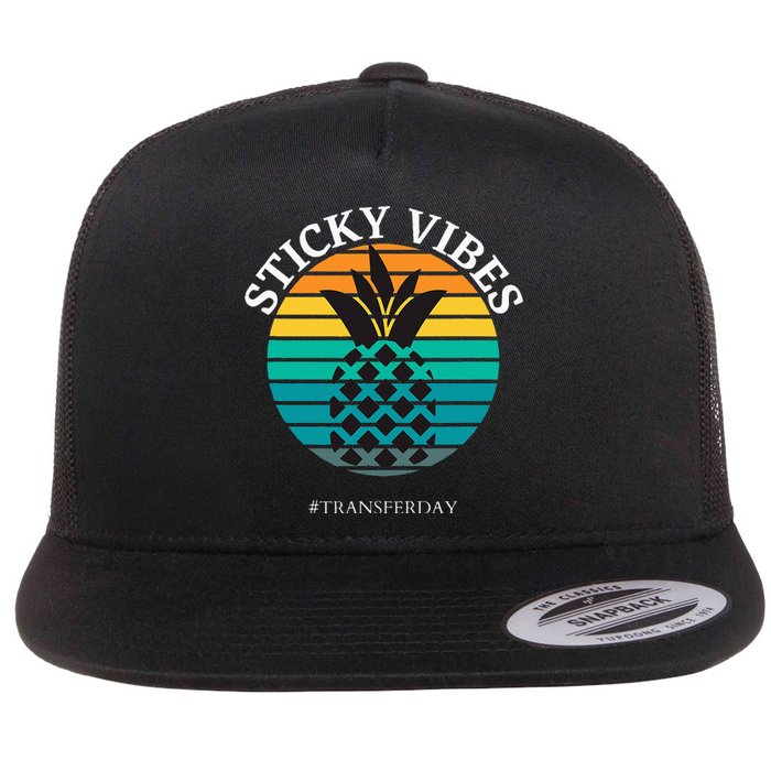 Ivf Embryo Transfer Day Pineapple Flat Bill Trucker Hat