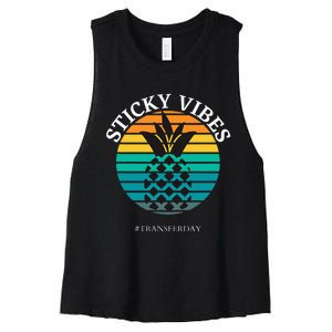 Ivf Embryo Transfer Day Pineapple Women's Racerback Cropped Tank