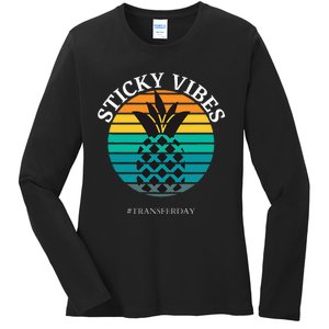 Ivf Embryo Transfer Day Pineapple Ladies Long Sleeve Shirt