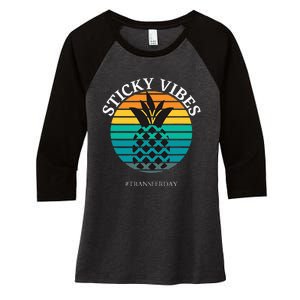 Ivf Embryo Transfer Day Pineapple Women's Tri-Blend 3/4-Sleeve Raglan Shirt