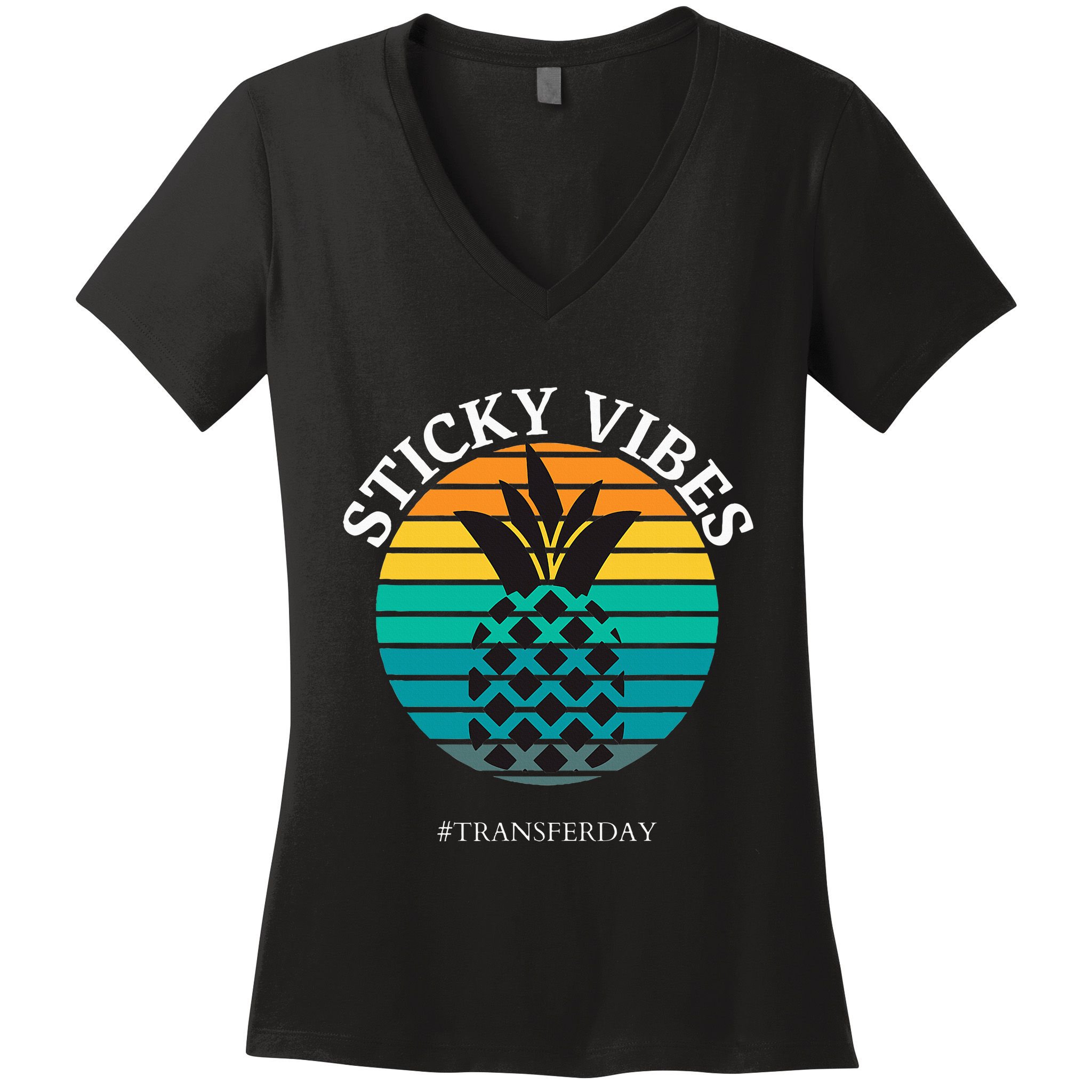 Ivf Embryo Transfer Day Pineapple Women's V-Neck T-Shirt