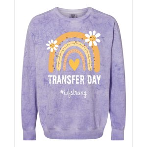 Ivf Embryos Transfer Day Pregnancy Infertility Colorblast Crewneck Sweatshirt