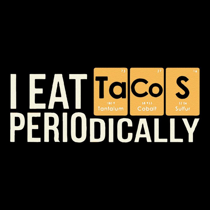 I Eat Tacos Periodically Science Taco Food Pun Taco Lovers Youth Performance Sprint T-Shirt