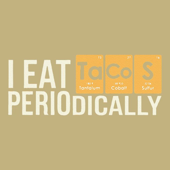 I Eat Tacos Periodically Science Taco Food Pun Taco Lovers Cooling Performance Crew T-Shirt