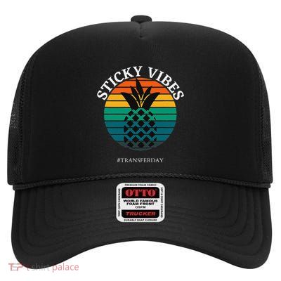 Ivf Embryo Transfer Day Pineapple High Crown Mesh Back Trucker Hat