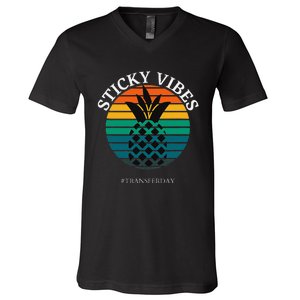 Ivf Embryo Transfer Day Pineapple V-Neck T-Shirt