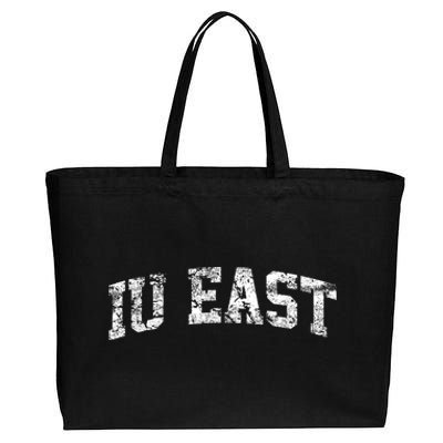 IU East Vintage Arch College University Alumni Cotton Canvas Jumbo Tote