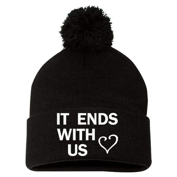 It Ends With Us Colleen Hoover Pom Pom 12in Knit Beanie