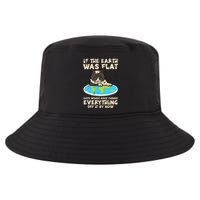 If Earth Was Flat Cat Pushed Everything Cool Comfort Performance Bucket Hat