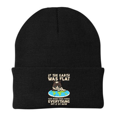 If Earth Was Flat Cat Pushed Everything Beanie