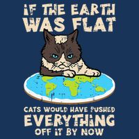 If Earth Was Flat Cat Pushed Everything Infant Baby Jersey Bodysuit