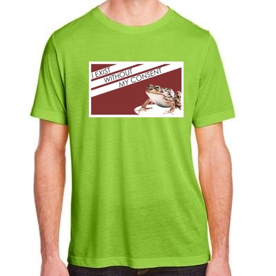 I Exist Without My Consent Funny Meme Frog Adult ChromaSoft Performance T-Shirt