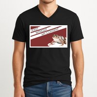 I Exist Without My Consent Funny Meme Frog V-Neck T-Shirt