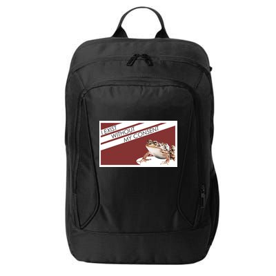 I Exist Without My Consent Funny Meme Frog City Backpack