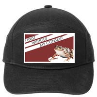I Exist Without My Consent Funny Meme Frog 7-Panel Snapback Hat