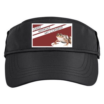 I Exist Without My Consent Funny Meme Frog Adult Drive Performance Visor