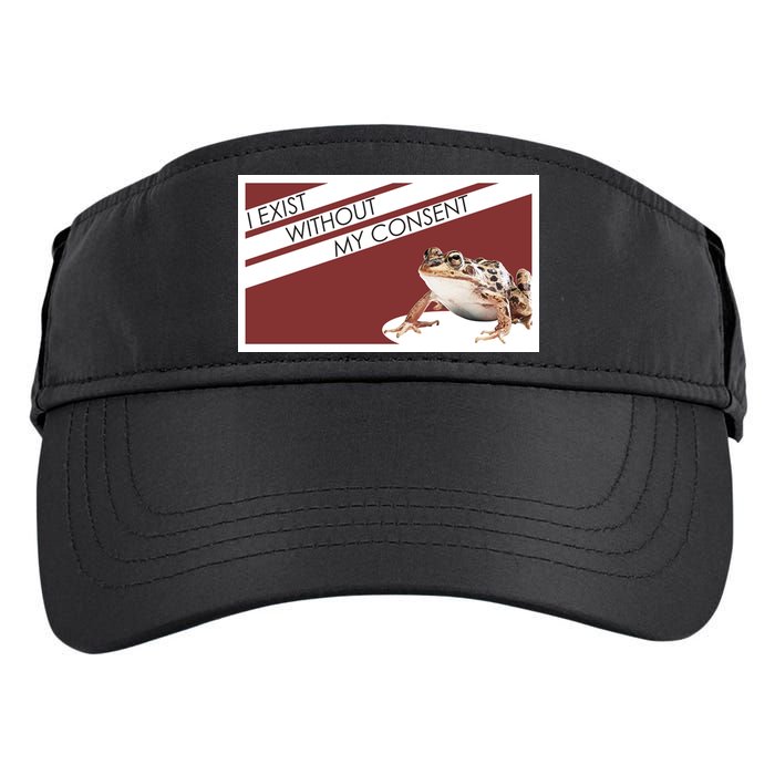 I Exist Without My Consent Funny Meme Frog Adult Drive Performance Visor