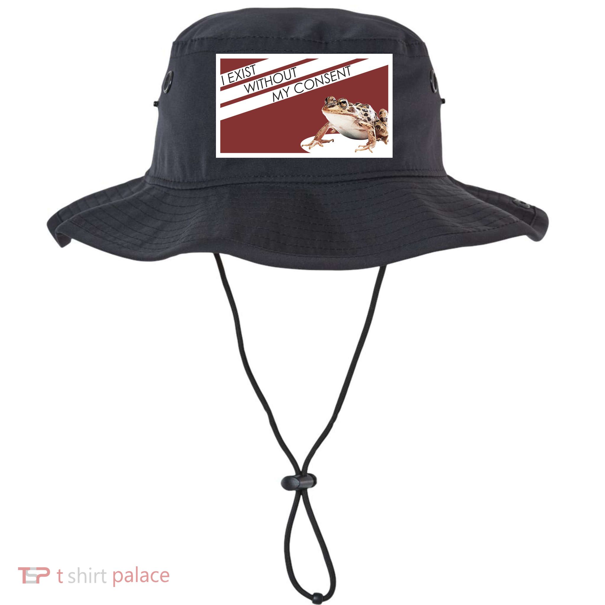I Exist Without My Consent Funny Meme Frog Legacy Cool Fit Booney Bucket Hat