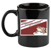 I Exist Without My Consent Funny Meme Frog 11oz C Handle Ceramic Mug