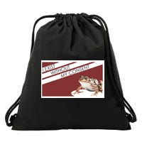 I Exist Without My Consent Funny Meme Frog Drawstring Bag