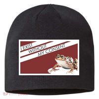 I Exist Without My Consent Funny Meme Frog Sustainable Beanie