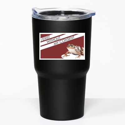 I Exist Without My Consent Funny Meme Frog Tumbler