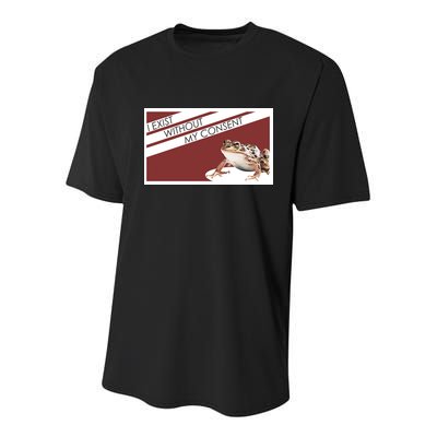 I Exist Without My Consent Funny Meme Frog Youth Performance Sprint T-Shirt