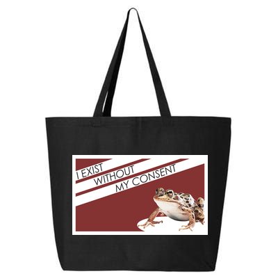 I Exist Without My Consent Funny Meme Frog 25L Jumbo Tote