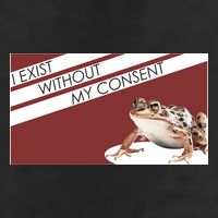 I Exist Without My Consent Funny Meme Frog 25L Jumbo Tote