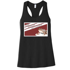 I Exist Without My Consent Funny Meme Frog Women's Racerback Tank