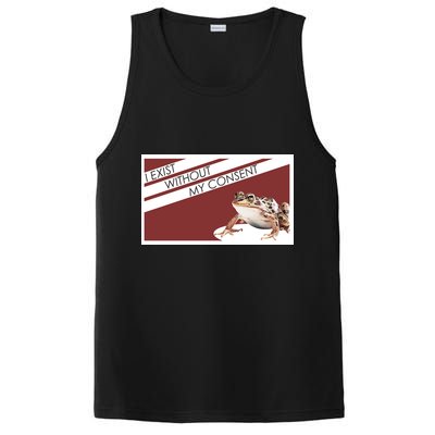 I Exist Without My Consent Funny Meme Frog PosiCharge Competitor Tank