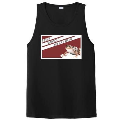 I Exist Without My Consent Funny Meme Frog PosiCharge Competitor Tank