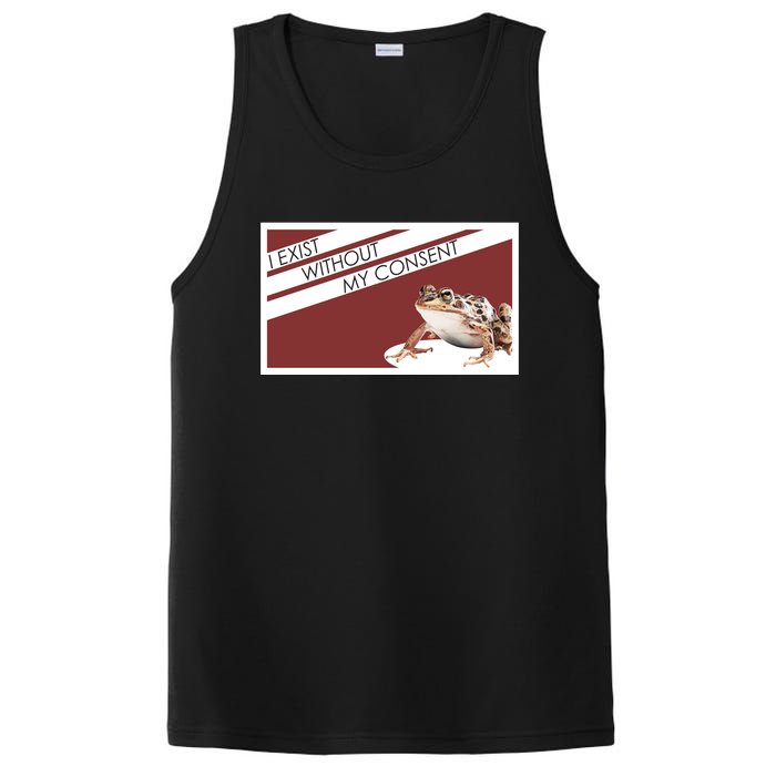 I Exist Without My Consent Funny Meme Frog PosiCharge Competitor Tank