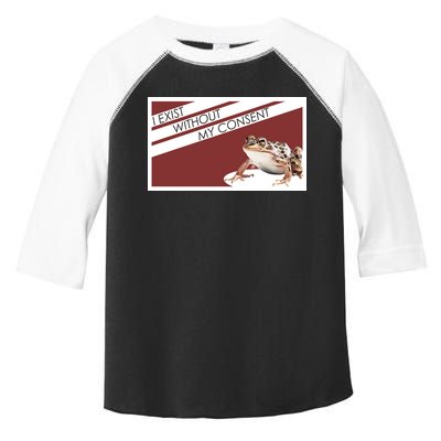 I Exist Without My Consent Funny Meme Frog Toddler Fine Jersey T-Shirt