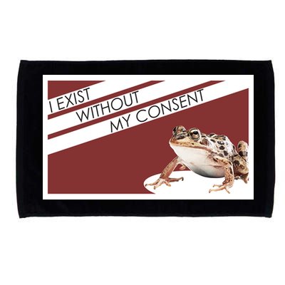 I Exist Without My Consent Funny Meme Frog Microfiber Hand Towel