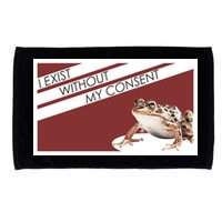 I Exist Without My Consent Funny Meme Frog Microfiber Hand Towel