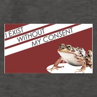 I Exist Without My Consent Funny Meme Frog Vector Backpack