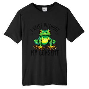 I Exist Without My Consent Funny Frog Saying Meme Tall Fusion ChromaSoft Performance T-Shirt