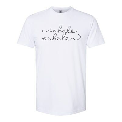 Inhale Exhale Yoga Instructor Yoga Teacher Gift Softstyle® CVC T-Shirt