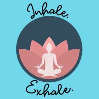 Inhale Exhale Yoga Meditation Zen Peace Breathe Wellness Gift Button