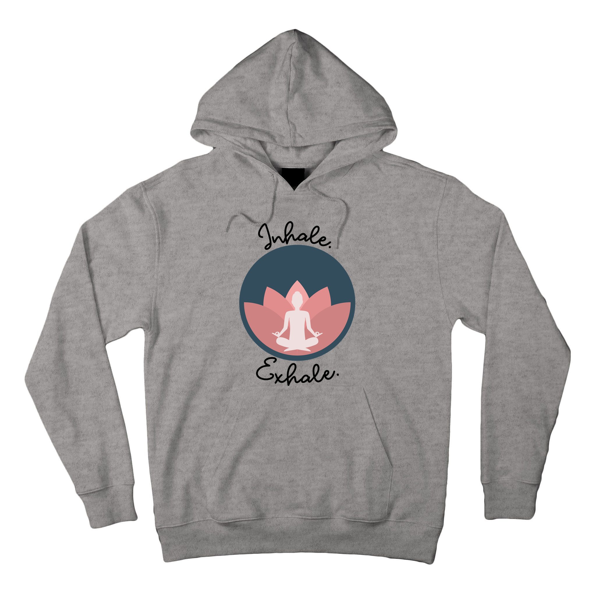 Inhale Exhale Yoga Meditation Zen Peace Breathe Wellness Gift Tall Hoodie