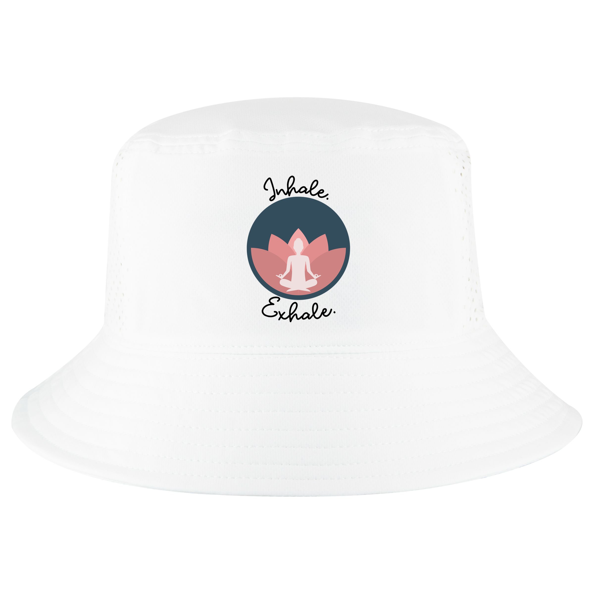 Inhale Exhale Yoga Meditation Zen Peace Breathe Wellness Gift Cool Comfort Performance Bucket Hat