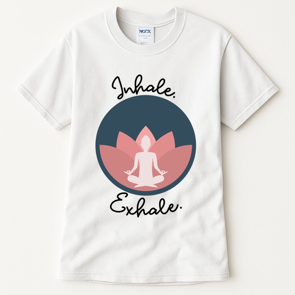 Inhale Exhale Yoga Meditation Zen Peace Breathe Wellness Gift Tall T-Shirt
