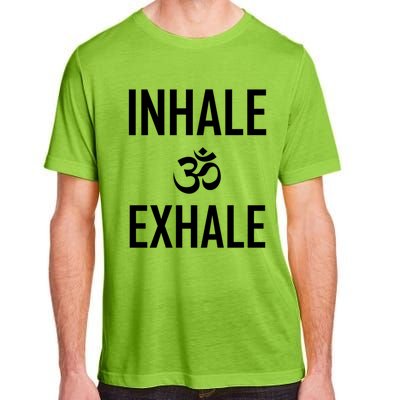 Inhale Exhale Yoga Ohm Meditation Gift Adult ChromaSoft Performance T-Shirt