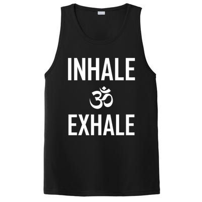 Inhale Exhale Yoga Ohm Meditation Gift PosiCharge Competitor Tank